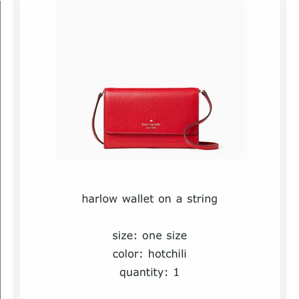 Kate Spade Harlow crossbody wallet NWOT - Picture 8 of 11